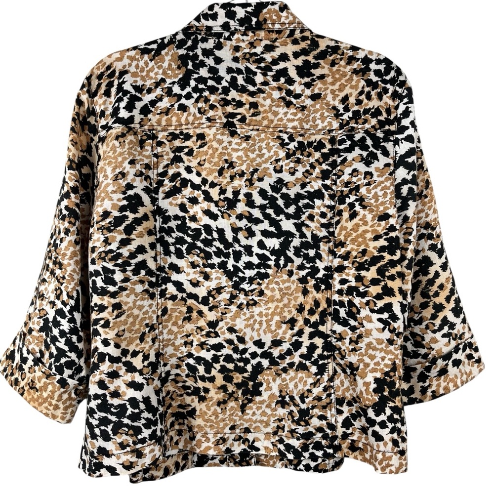Ruby Rd. Animal Print Collared Lightweight Jacket… - image 2